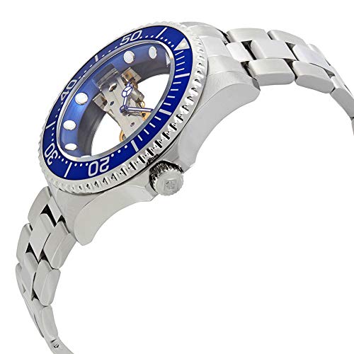 Invicta Pro Diver - Reloj mecánico de acero inoxidable para hombre, color plateado (modelo: 24693)