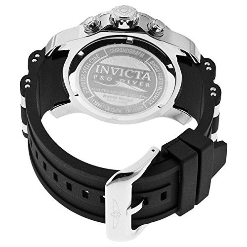 Invicta 6977 Watch Men's Pro Diver Collection Chronograph, Black Dial, Black Polyurethane