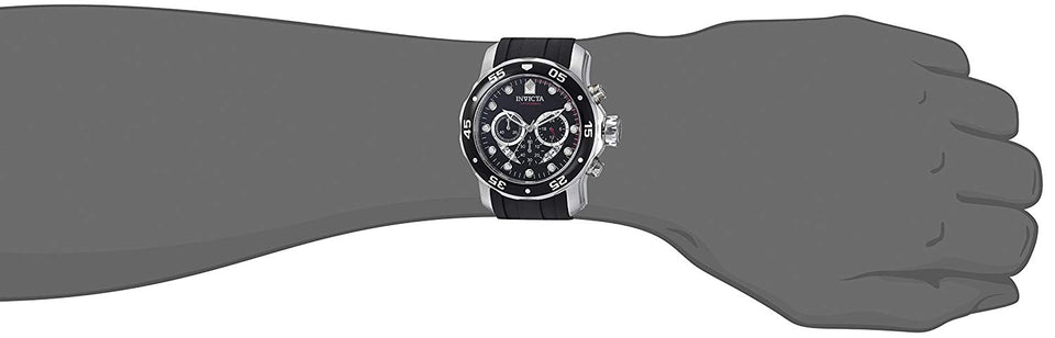 Invicta 6977 Watch Men's Pro Diver Collection Chronograph, Black Dial, Black Polyurethane