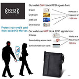 Carteras DOXUNGO para hombres Bloqueo RFID Bifold titular de cuero genuino Bifold Monedero Vintage grandes CWallets Vintage Bifold con cremallera Monedero