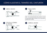 Cinturón para Hombres de Piel con Hebilla Automática – Diseño sin Agujeros Cinturón de Clic – Hebilla con Diseño – Leather Ratchet Belt for Men with Automatic Buckle – No Holes Design Click Belt