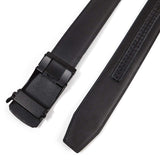 Cinturón para Hombres de Piel con Hebilla Automática – Diseño sin Agujeros Cinturón de Clic – Hebilla con Diseño – Leather Ratchet Belt for Men with Automatic Buckle – No Holes Design Click Belt