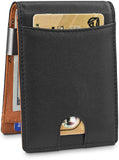 Hombre Carteras de Cuero con Money Clip Billetera de Bifold Cartera de Tarjeta de Crédito