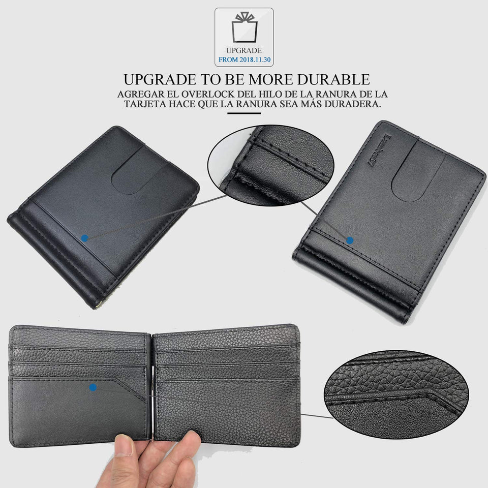 Carteras de Bifold Cartera de Tarjeta de Crédito Billetera de Cuero con Money Clip para Hombre - del único Proveedor de "Lumbor37" Obtenga Garantía de Calidad