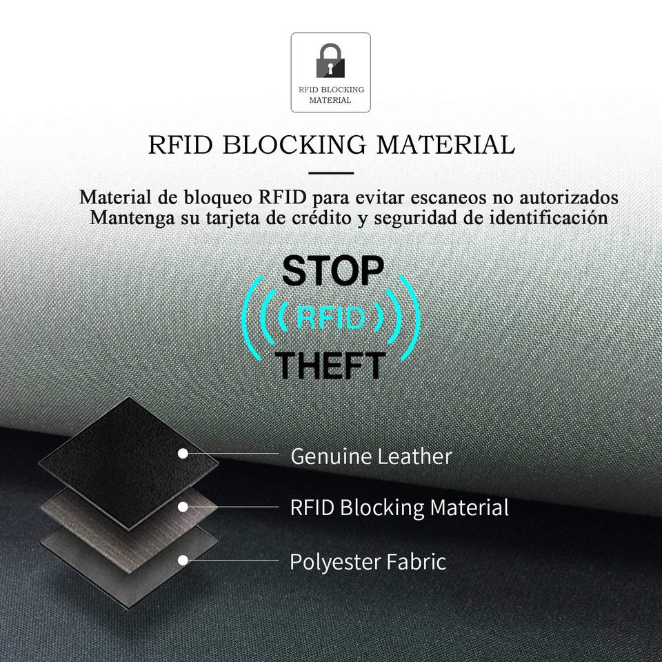 Hombre Carteras de Cuero con Money Clip Billetera de Bifold Cartera de Tarjeta de Crédito