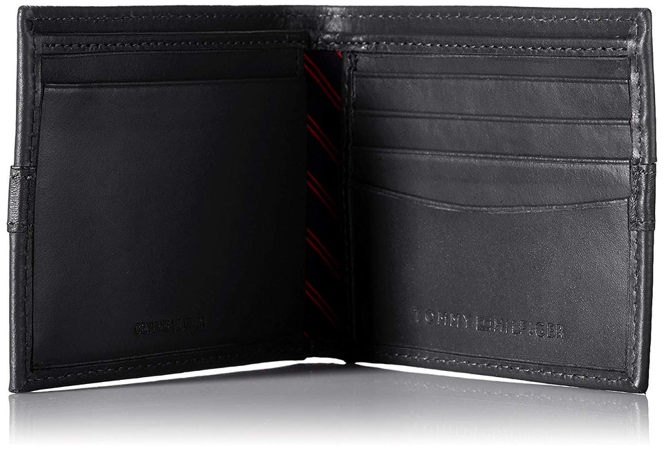 Tommy Hilfiger Men's Ranger Leather Passcase Wallet with Removable Card Holder