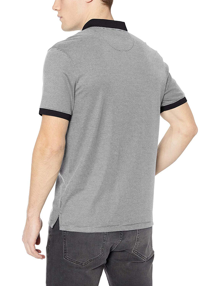Calvin Klein de los Hombres líquido algodón Polo de Manga Corta de Rayas